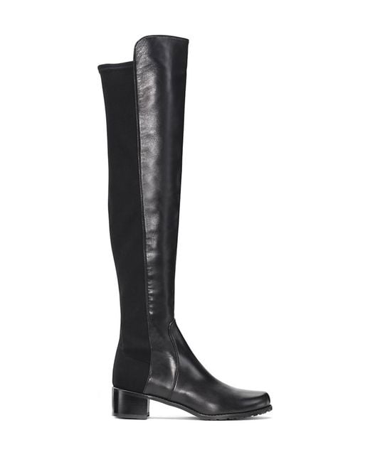 Stuart Weitzman Black Overknee-Stiefel Reserve