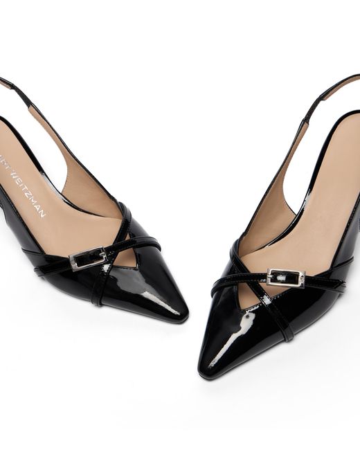 Stuart Weitzman Black Georgie Slingback 50