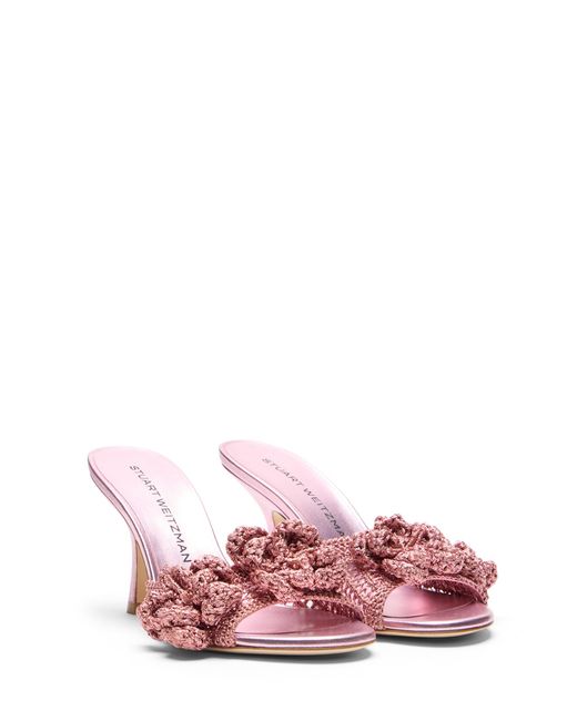 Stuart Weitzman Pink Lotus Slide 85