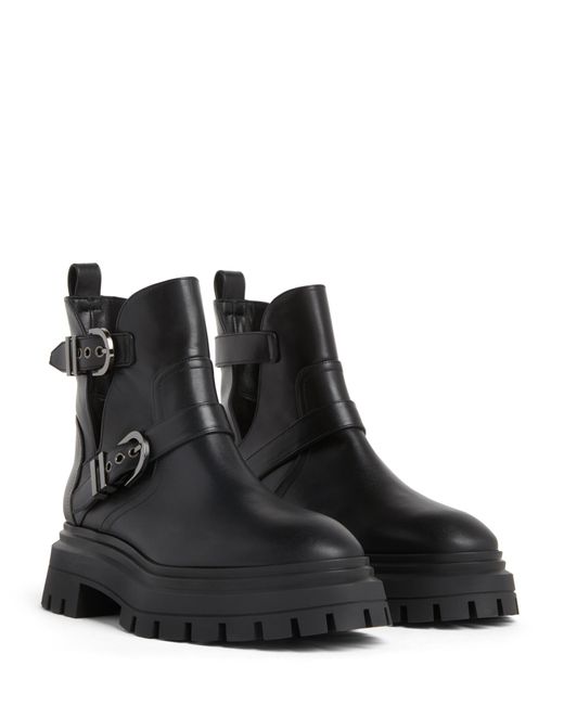 Stuart Weitzman Black Maverick Bedford Moto Bootie