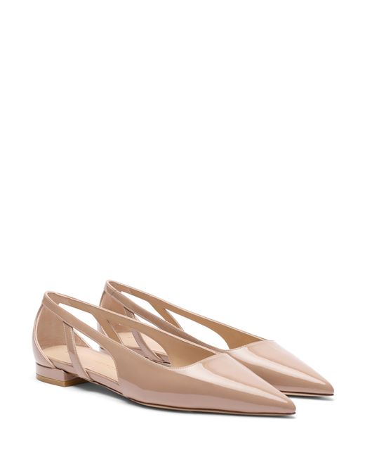 Stuart Weitzman Natural Stuart Power Cutout Flat