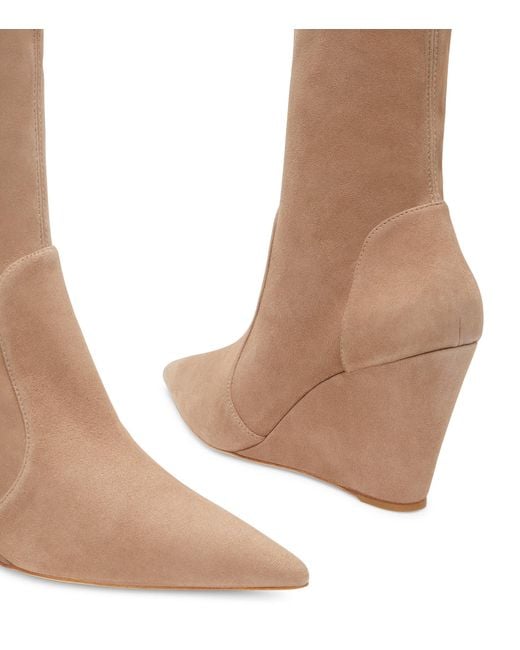 Stuart Weitzman Brown Stuart Wedge 85 Sock Bootie