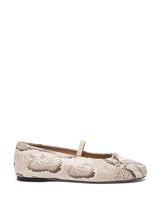 Stuart Weitzman Natural Prima Bow Ballet Mary Jane