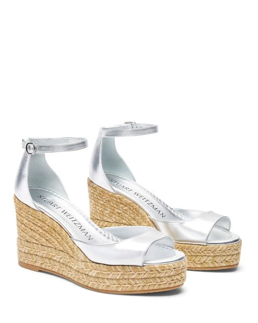 Stuart Weitzman Nudistia Espadrille Wedge, Last Chance, , Liquid Metallic