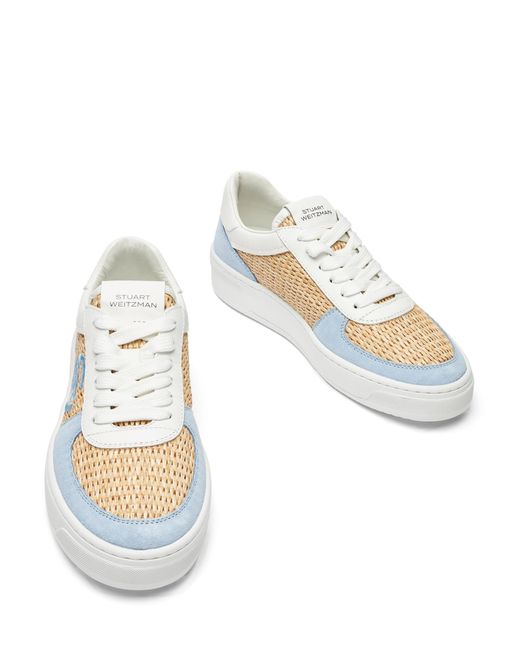 Stuart Weitzman White Sw Courtside Logo Sneaker