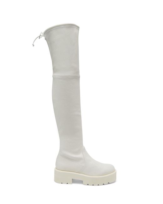 Stuart Weitzman , Lowland Ultralift Over-the-knee Boot, Boots, in White ...