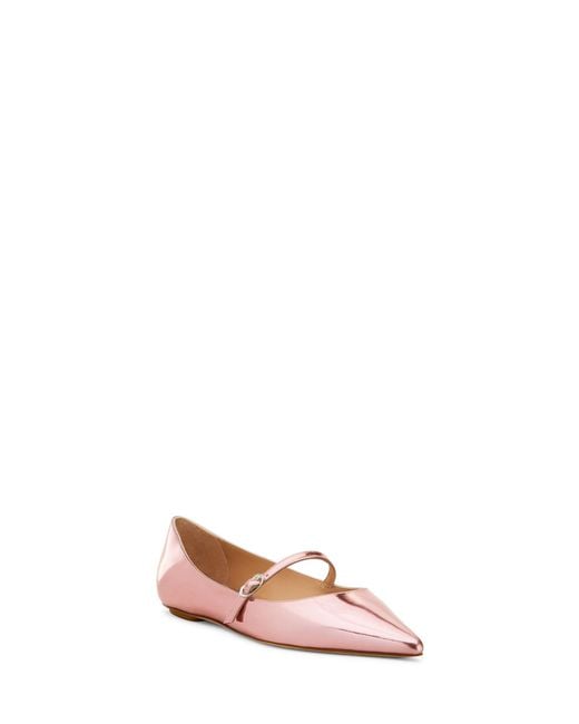 Stuart Weitzman Pink Emilia Mary Jane Flat