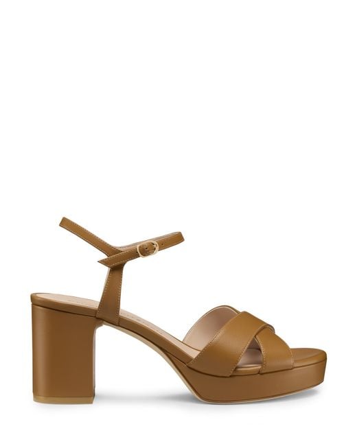 Stuart Weitzman Brown Dayna Platform 80