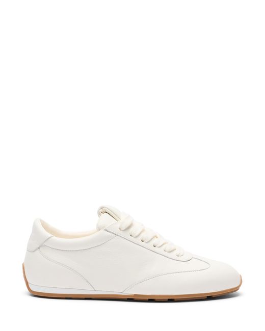 Stuart Weitzman White Colton Sleek Sneaker