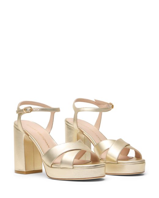 Stuart Weitzman Metallic Dayna Platform Sandal