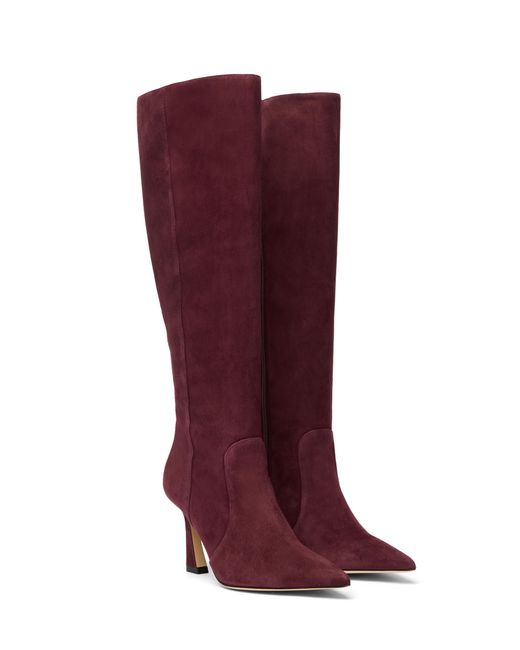 Stuart Weitzman Red Vinnie Zip Boot 85