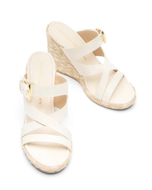 Stuart Weitzman Natural Sai Espadrille Wedge