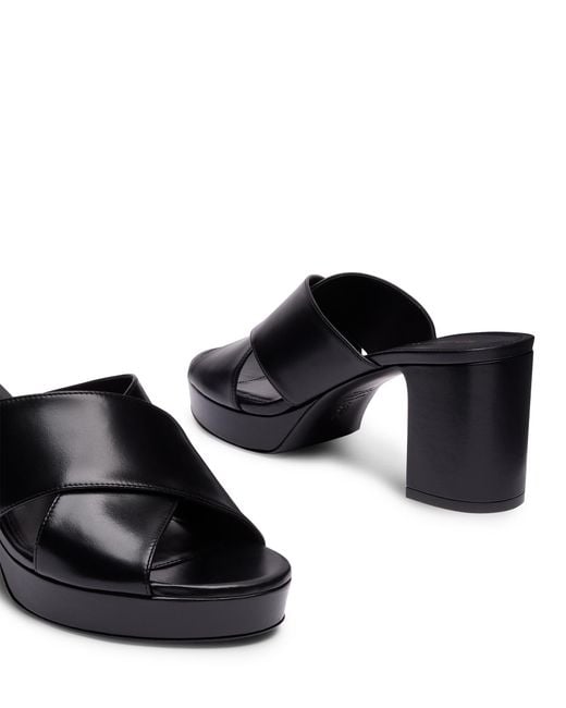 Stuart Weitzman Black Dayna Platform Slide