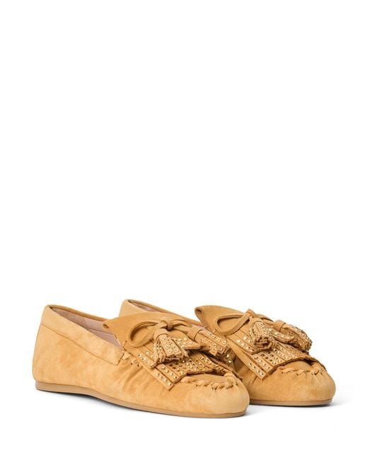 Stuart Weitzman Brown Barry Mokassin