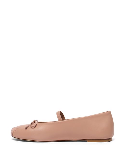Stuart Weitzman Brown Prima Bow Ballet Mary Jane