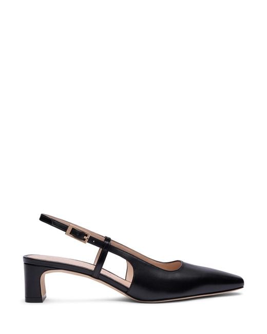 Stuart Weitzman Black Baby Babette Slingback