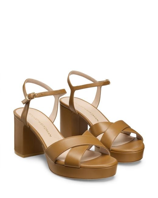 Stuart Weitzman Brown Dayna Platform 80