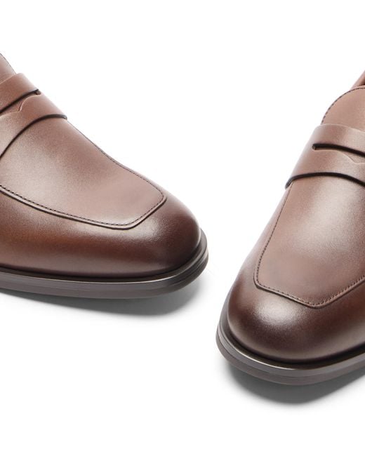 Stuart Weitzman Brown Sw Club Classoc Penny Loafer for men