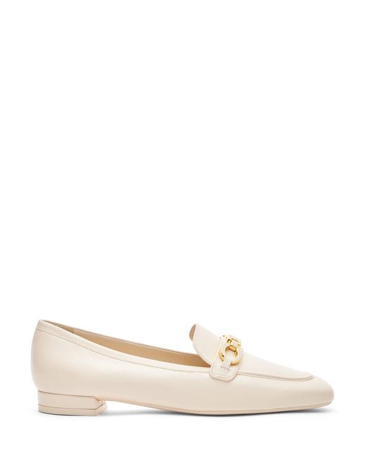 Stuart Weitzman Natural , Sw Signature Square Loafer, Flats And Loafers,