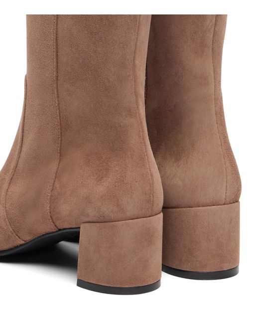 Stuart Weitzman Brown Maeve Zip Boot