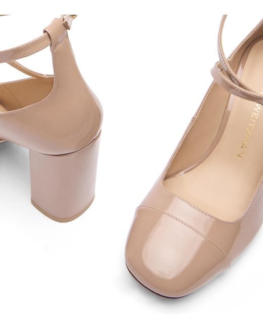 Stuart Weitzman Pink Eden 85 Strap Pump