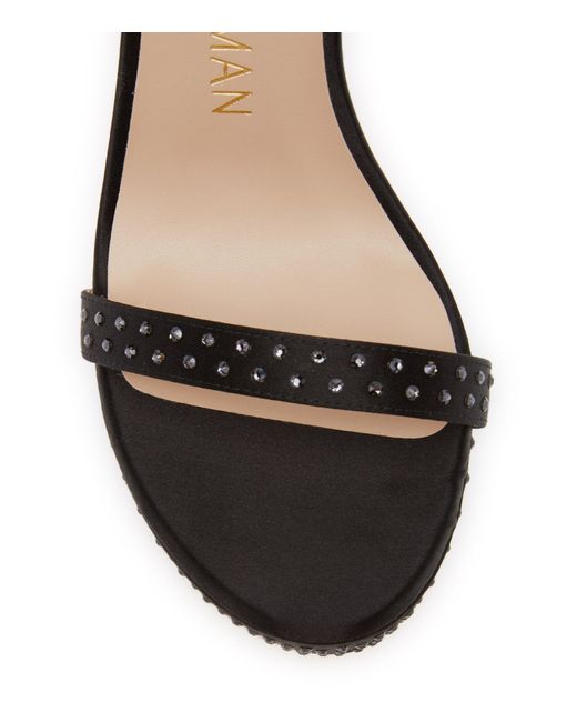 Stuart Weitzman Black Nudistcurve Hollywood Shine Sandal