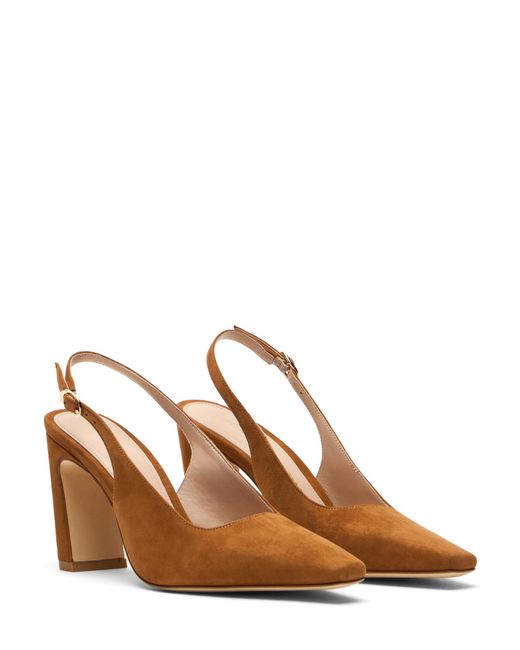 Stuart Weitzman Brown Stassi Slingback 85