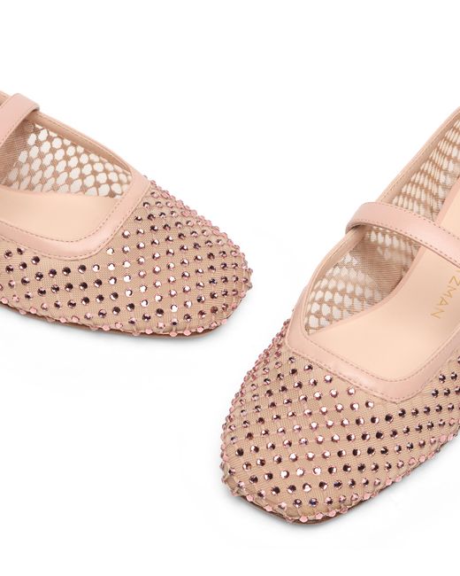 Stuart Weitzman Pink Bareitall Shine Mary Jane