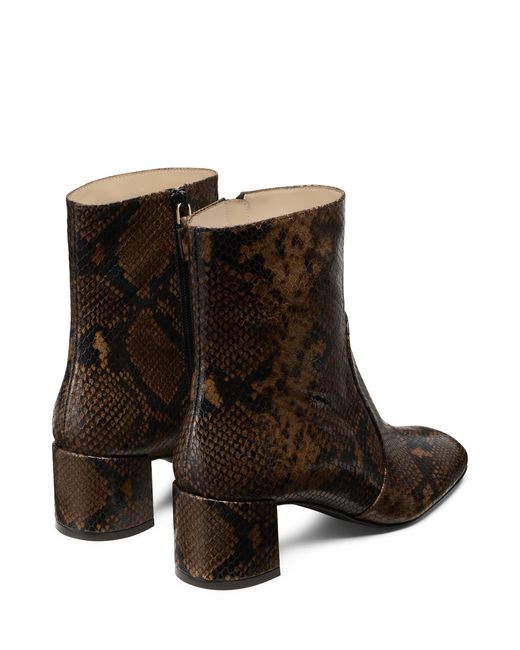Stuart Weitzman Brown Maeve Zip Bootie
