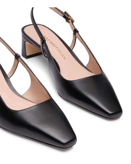 Stuart Weitzman Black Baby Babette Slingback