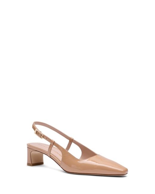 Stuart Weitzman Natural Baby Babette Slingback