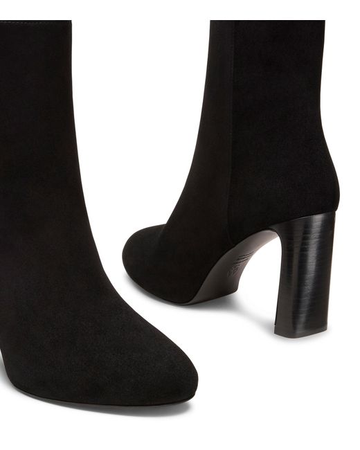 Stuart Weitzman Black Babette Platform Zip Bootie