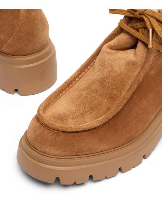 Stuart Weitzman Brown Hudson Shearling Chukka