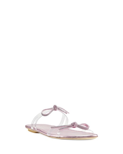 Stuart Weitzman White Bow-Detail Embellished Sandals