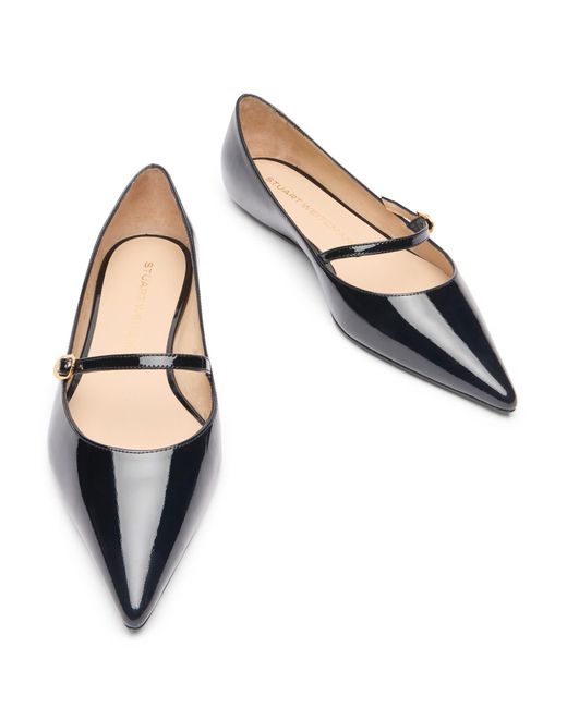 Stuart Weitzman Black Emilia Mary Jane Flat