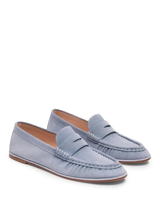 Stuart Weitzman Blue Spencer Loafer