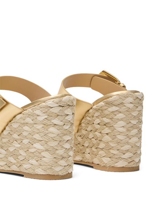 Stuart Weitzman Metallic Sai Espadrille Wedge