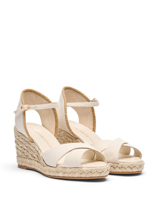 Stuart Weitzman Natural Mirela Ii Espadrille Wedge