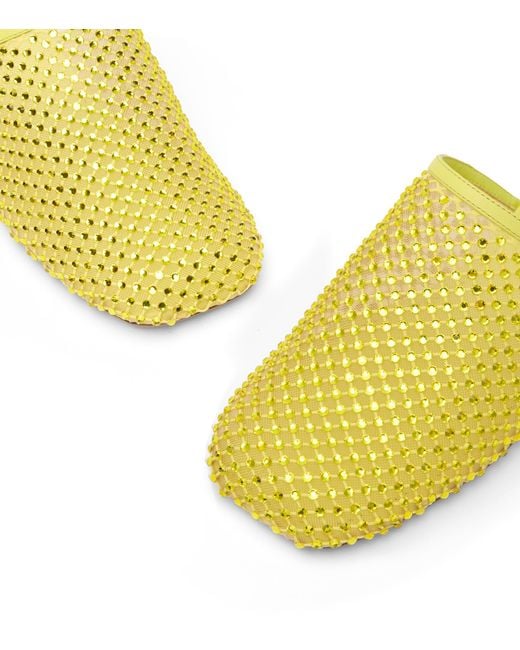 Stuart Weitzman Yellow Bareitall Shine Mule