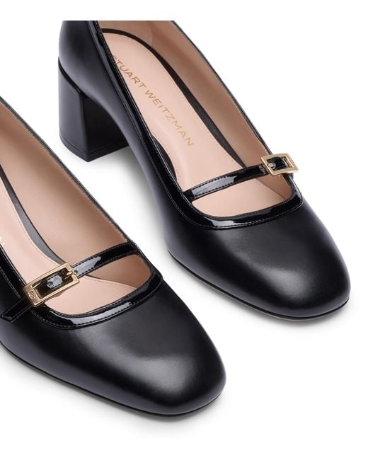 Stuart Weitzman Black Georgie Pump 50