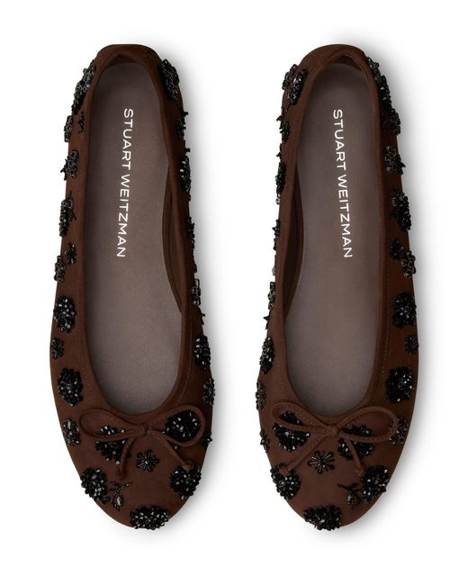 Stuart Weitzman Brown Prima Bow Ballet