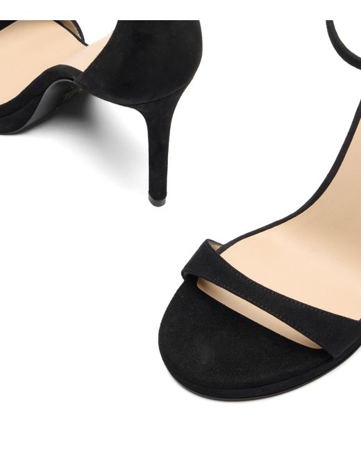 Stuart Weitzman Black Nudist Platform