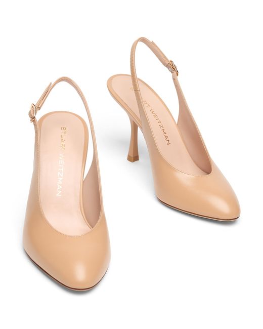 Stuart Weitzman Natural Madison Slingback 85