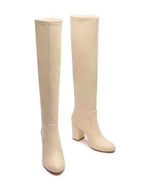 Stuart Weitzman Natural , Yuliana 85 Slouch Boot, Boots And Booties,