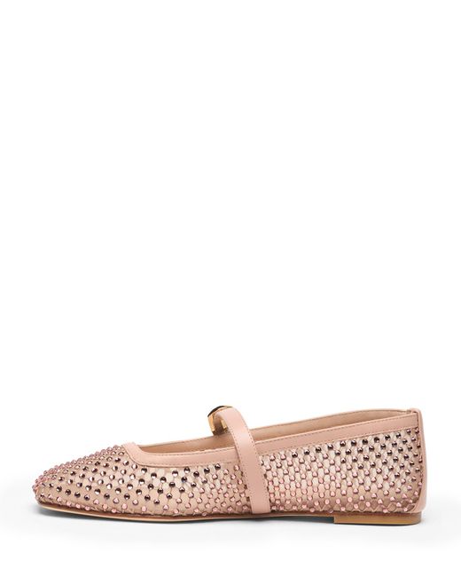 Stuart Weitzman Pink Bareitall Shine Mary Jane