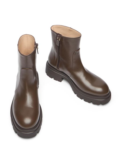 Stuart Weitzman Brown Hudson Lite Zip Bootie