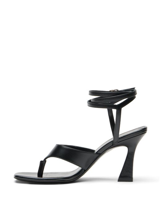 Stuart Weitzman Black Vinnie Wrap Thong 85