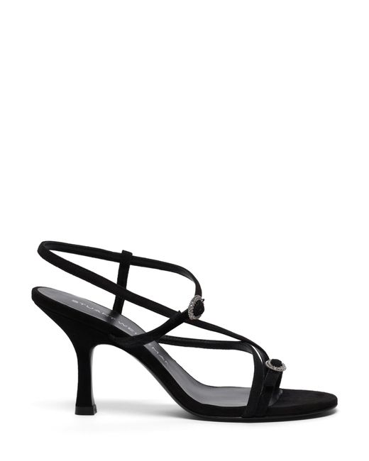 Stuart Weitzman Black Kensington Strappy Sandal 85