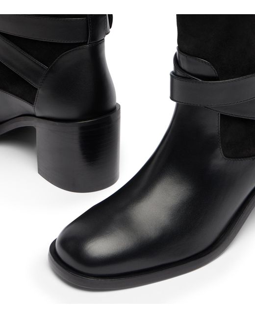 Stuart Weitzman Black Benni Riding Boot 55
