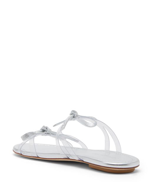 Stuart Weitzman White Sw Bow Slide